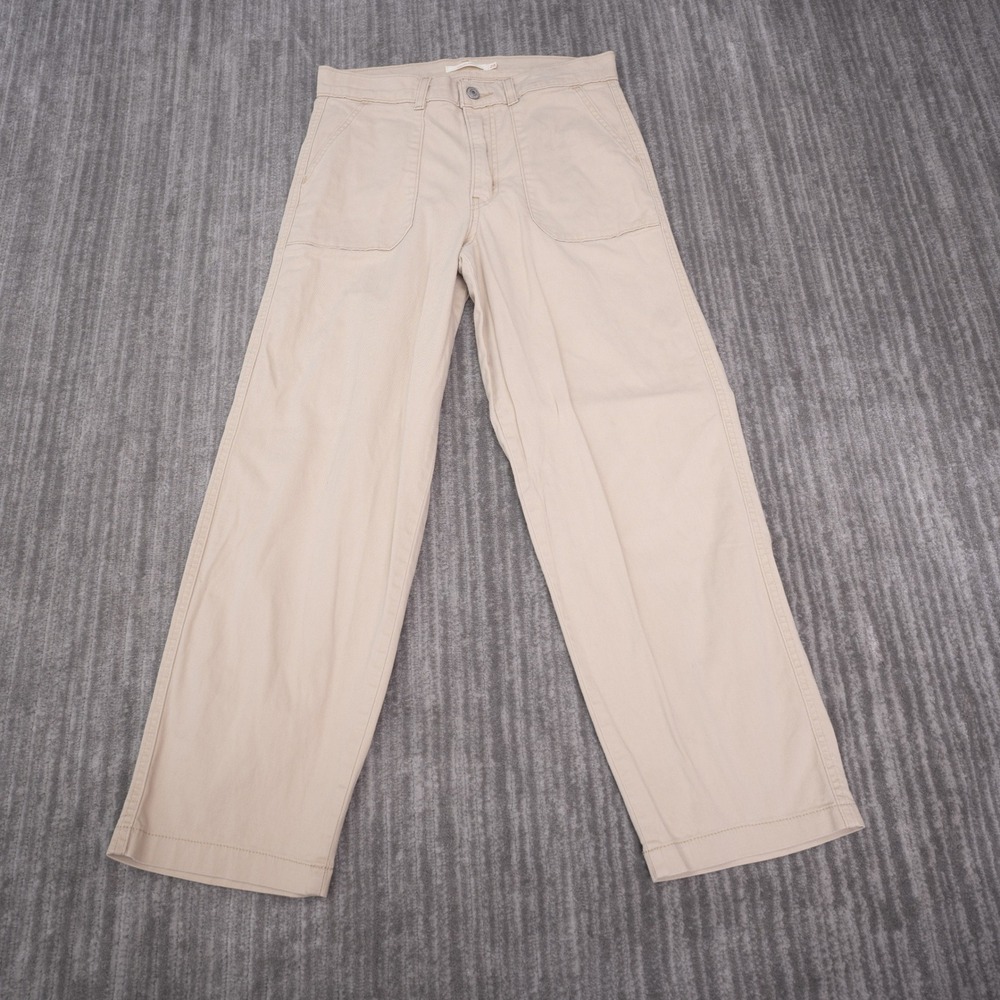 Levi's Utility Pants Womens 28 Fit 30x26.5 Tan High Rise Straight Leg A7543-0003